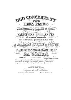 Duo Concertant en Variations Brillantes, Op.87b: Duo Concertant en Variations Brillantes by Felix Mendelssohn-Bartholdy