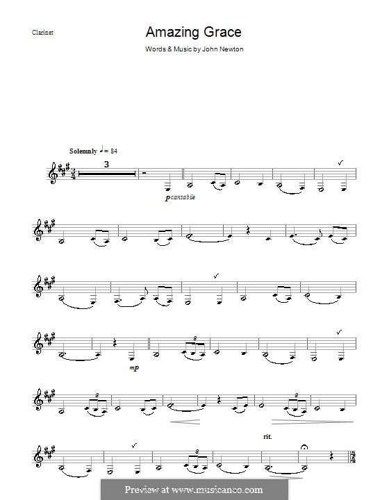 For one instrument (printable scores): For clarinet by folklore