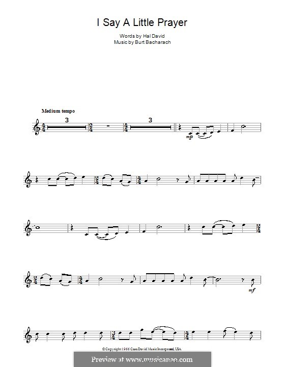 I Say a Little Prayer: For trumpet by Burt Bacharach