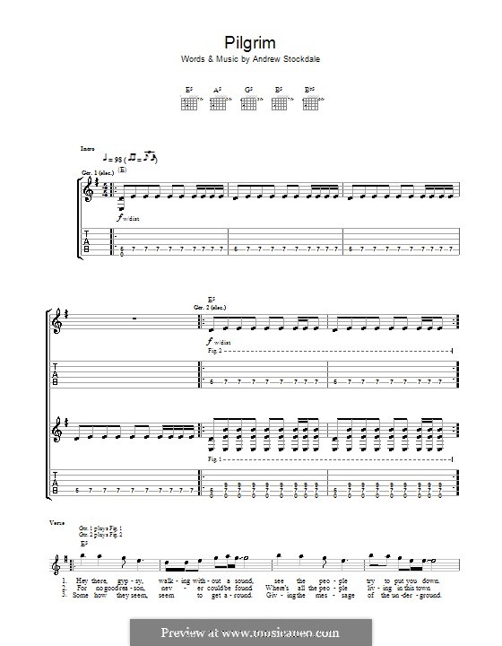 Pilgrim (Wolfmother): For guitar with tab by Andrew Stockdale