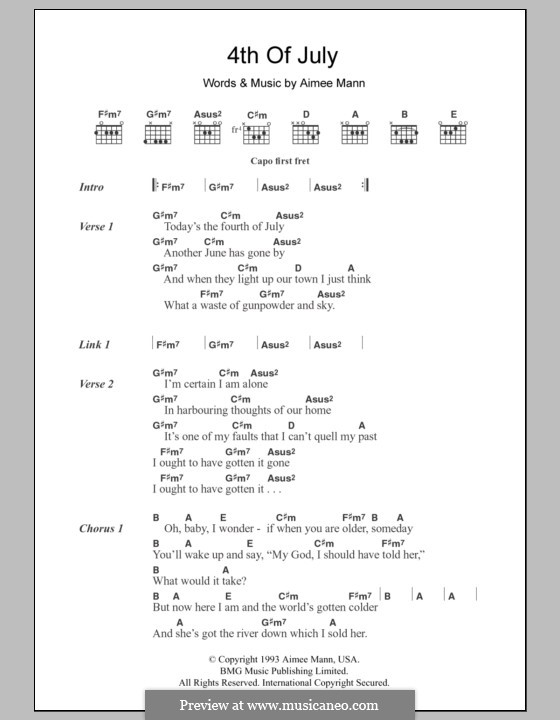 4th of July: Lyrics and chords by Aimee Mann