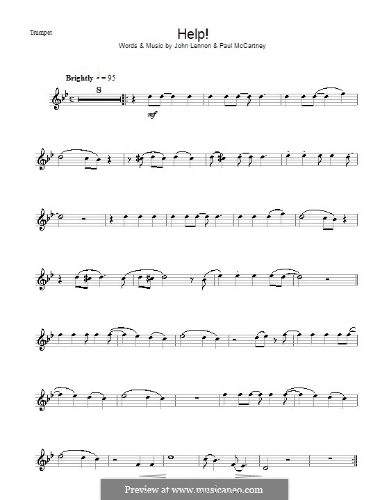 Help! (The Beatles): For trumpet by John Lennon, Paul McCartney