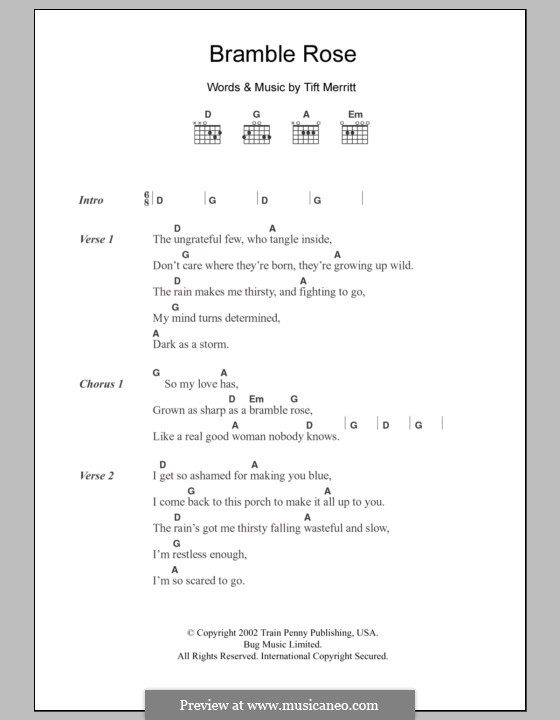 Bramble Rose: Lyrics and chords by Tift Merritt