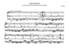 Fantasie on the Chorale 'Ein feste Burg ist unser Gott', Op.27: For organ by Max Reger