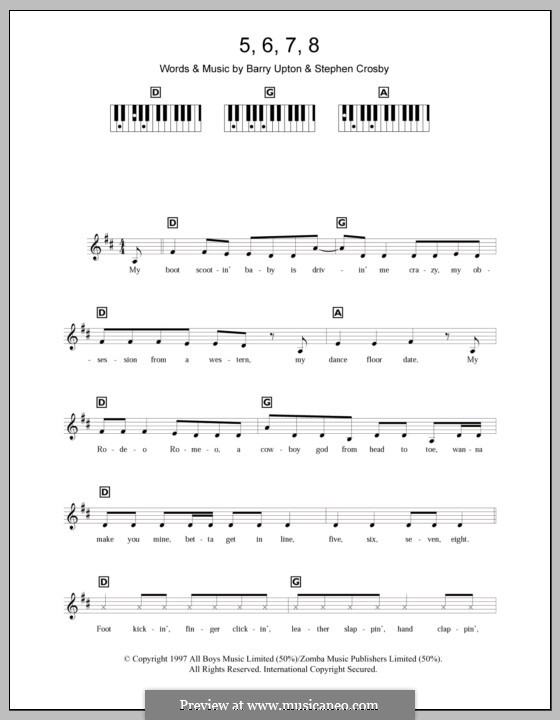 5, 6, 7, 8 (Steps): For keyboard by Barry Upton, Stephen Crosby