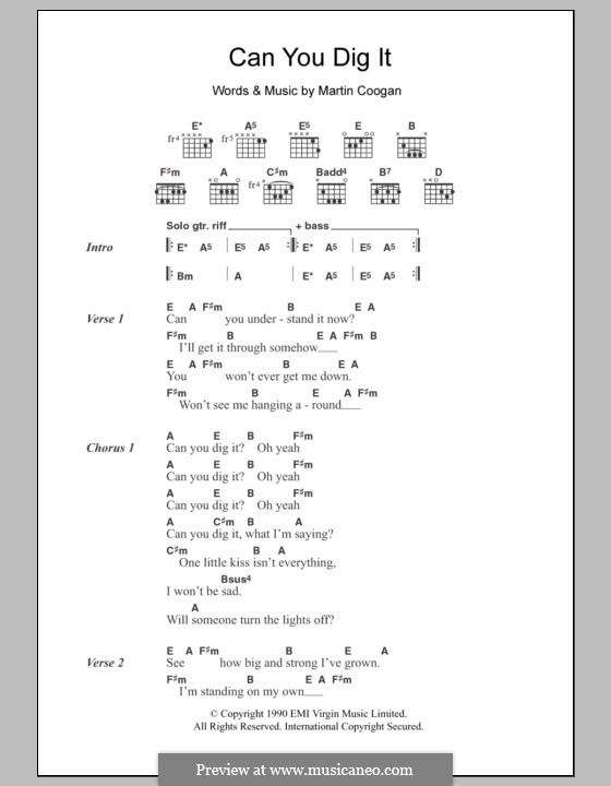 Can You Dig It? (The Mock Turtles): Lyrics and chords by Martin Coogan