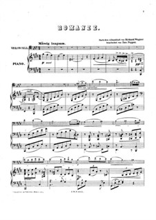 Album Leaf (Romance), WWV 94: For cello and piano by Richard Wagner