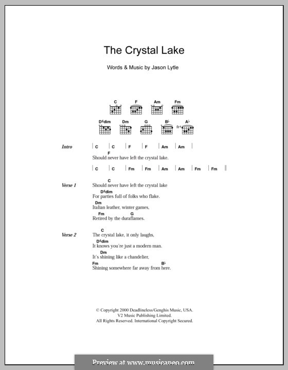 The Crystal Lake (Grandaddy): Lyrics and chords by Jason Lytle