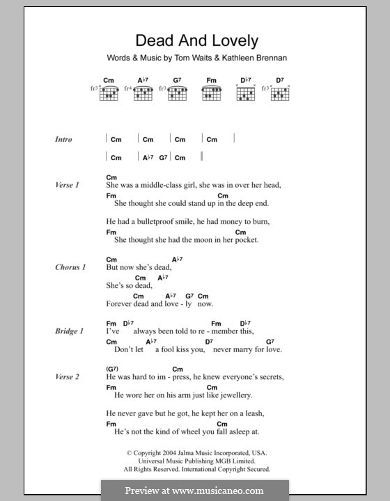 In the Neighborhood by T. Waits - sheet music on MusicaNeo