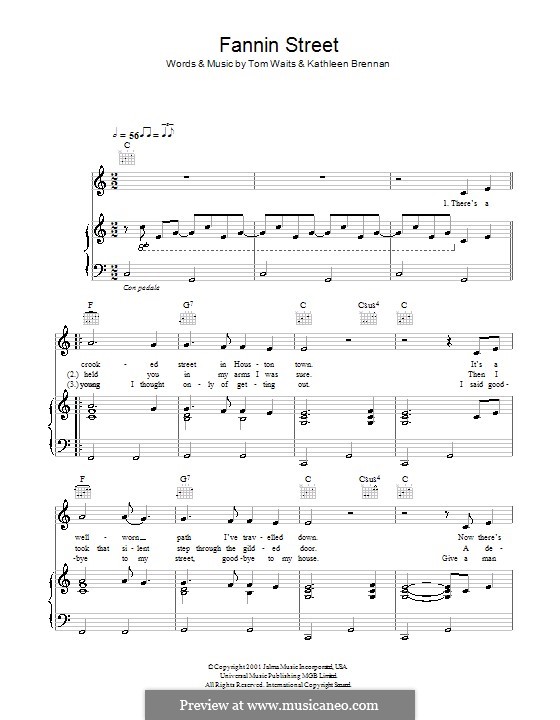 In the Neighborhood by T. Waits - sheet music on MusicaNeo