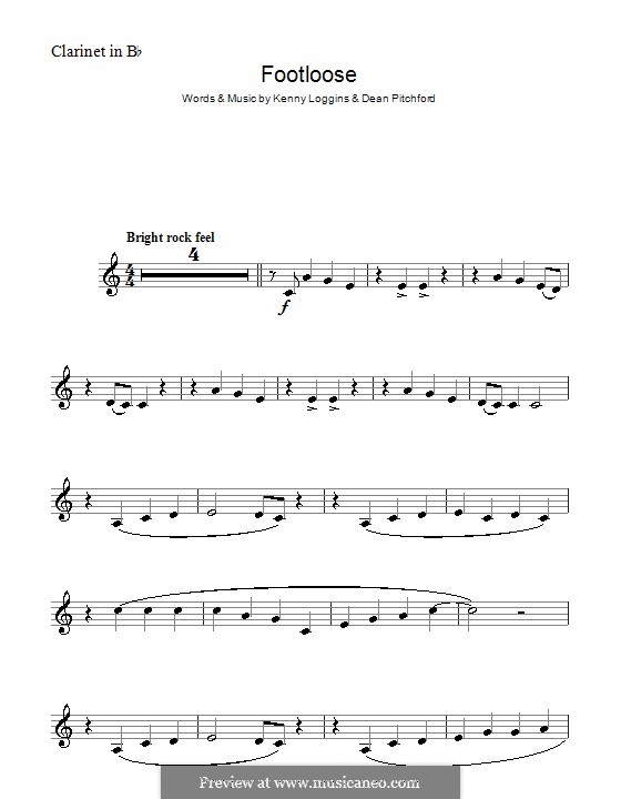 Footloose by K. Loggins - sheet music on MusicaNeo