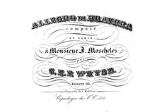 Allegro di bravura in A Minor, Op.50: For piano by Christopher Ernst Friedrich Weyse