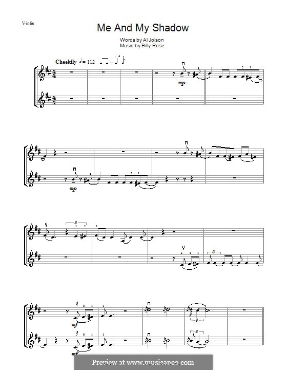 Me and My Shadow (Frank Sinatra) by B. Rose sheet music on MusicaNeo