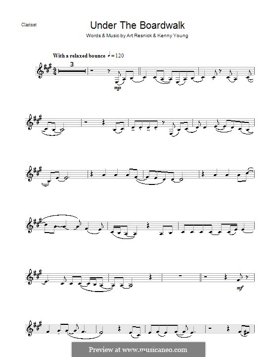 Under the Boardwalk (The Drifters): For clarinet by Art Resnick, Kenny Young