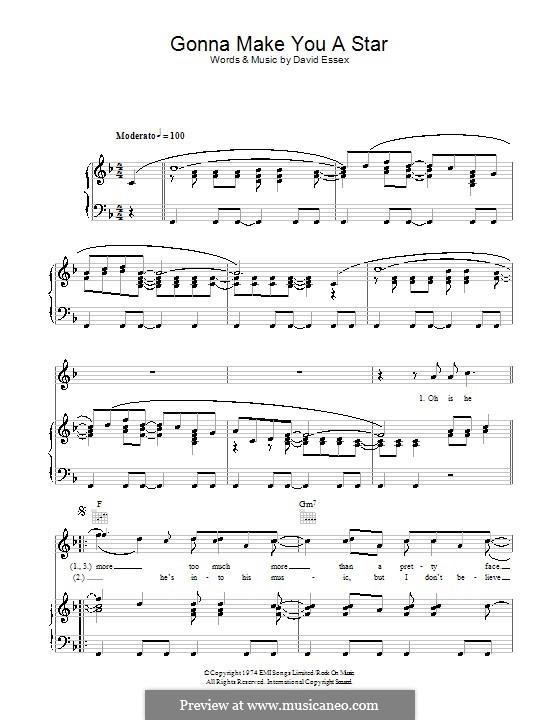 Gonna Make You a Star: For voice and piano (or guitar) by David Essex