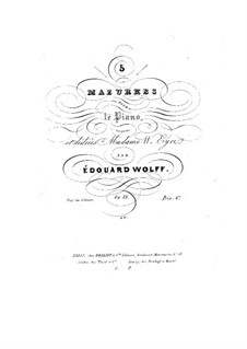 Five Mazurkas, Op.12: Five Mazurkas by Edouard Wolff