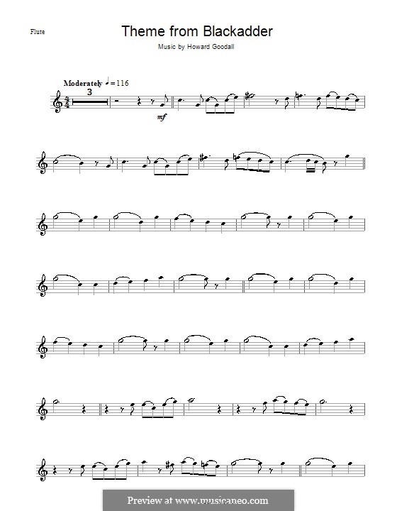 Theme from Blackadder: For flute by Howard Goodall