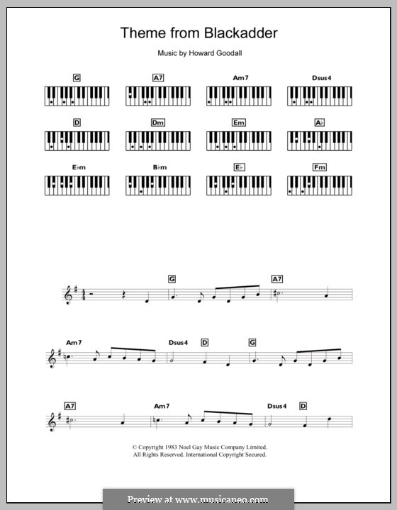 Theme from Blackadder: For keyboard by Howard Goodall