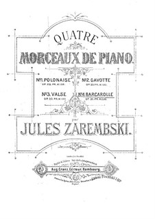 Barcarolle, Op.31: Barcarolle by Juliusz Zarębski