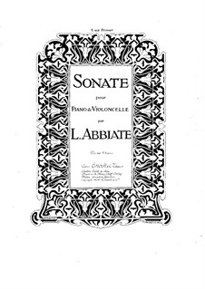 Sonata for Cello and Piano in G Minor: Score by Louis Abbiate