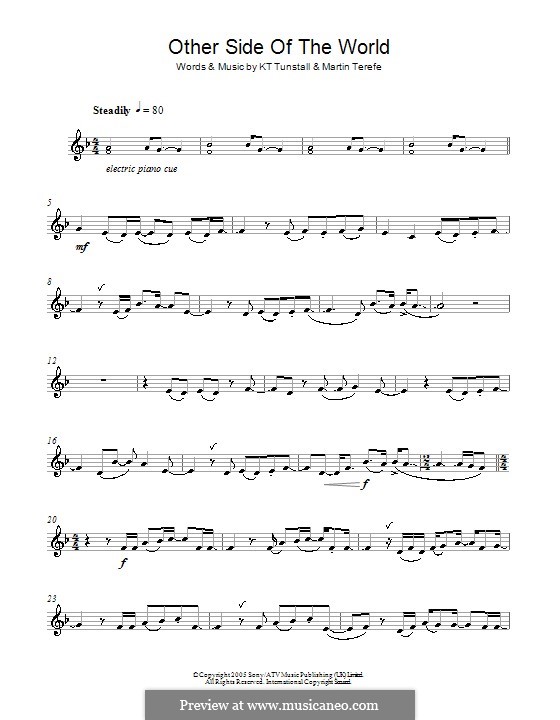 Other Side of the World: For clarinet by KT Tunstall, Martin Terefe