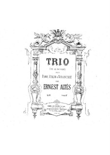 Piano Trio in C Minor, Op.29: Full score by Ernest Eugène Altès