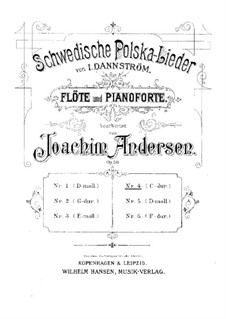 Schwedische Polska-Lieder für Flöte und Klavier, Op.50: Nr.4 in C-Dur by Johan Isidor Dannström