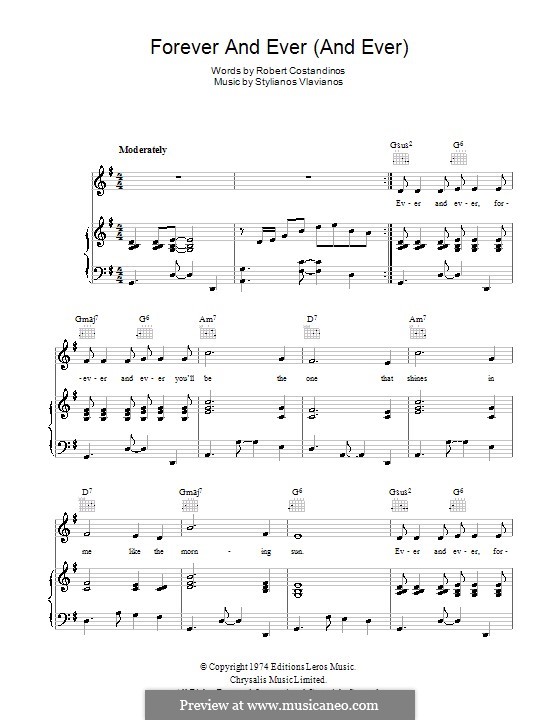 Forever and Ever (and Ever): For voice and piano (or guitar) by Stylianos Vlavianos