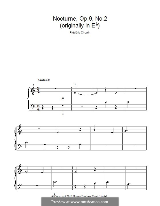 No.2 in E Flat Major: Very easy version by Frédéric Chopin
