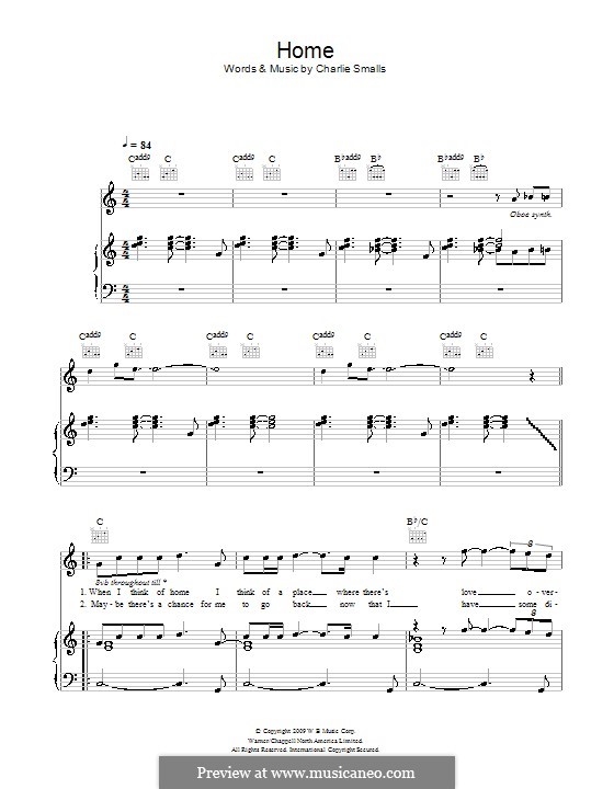 Home (from The Wiz): For voice and piano or guitar (Glee Cast) by Charlie Smalls