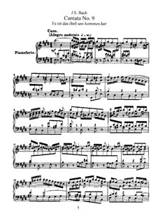 Es ist das Heil uns kommen her, BWV 9: Arrangement for voices and piano by Johann Sebastian Bach