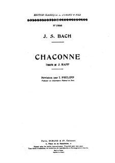 Partita for Violin No.2 in D Minor, BWV 1004: For a single performer by Johann Sebastian Bach