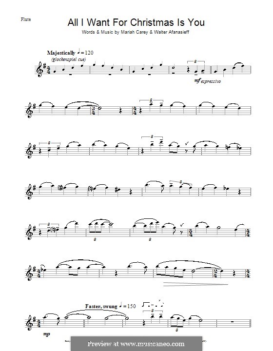 Instrumental version: For flute by Mariah Carey, Walter Afanasieff