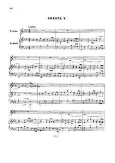 Sonata for Violin and Harpsichord No.5 in F Minor, BWV 1018: Score by Johann Sebastian Bach