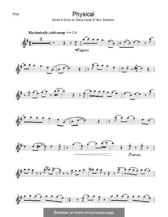 Physical (Olivia Newton-John): For flute by Stephen Alan Kipner, Terry Shaddick