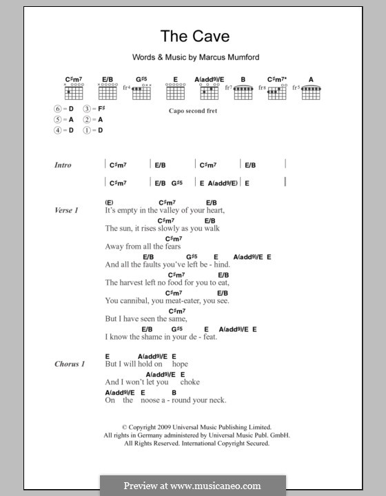 The Cave (Mumford & Sons): Lyrics and chords by Marcus Mumford