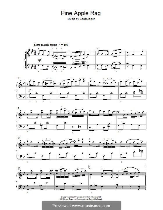 Pineapple Rag: For easy piano by Scott Joplin