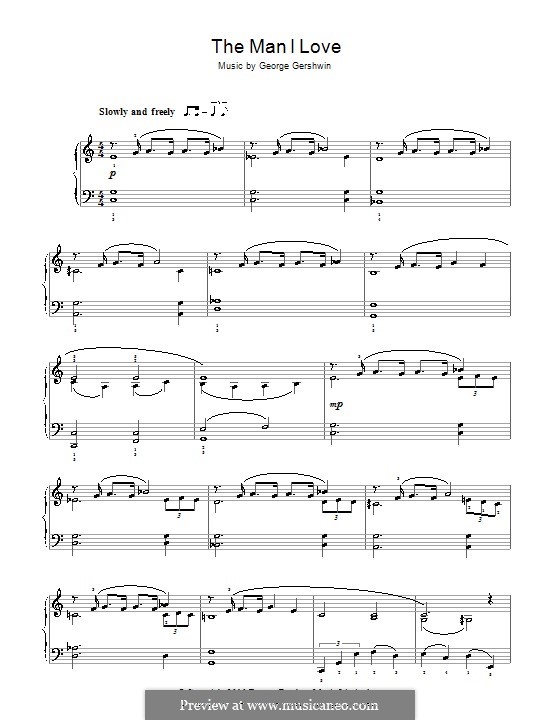 The Man I Love: For easy piano by George Gershwin