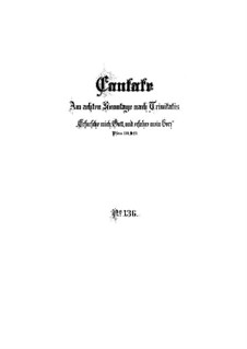 Erforsche mich, Gott, und erfahre mein Herz (Examine Me, God, and Discover My Heart), BWV 136: Full score by Johann Sebastian Bach