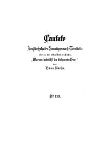 Warum betrübst du dich, mein Herz, BWV 138: Full score by Johann Sebastian Bach