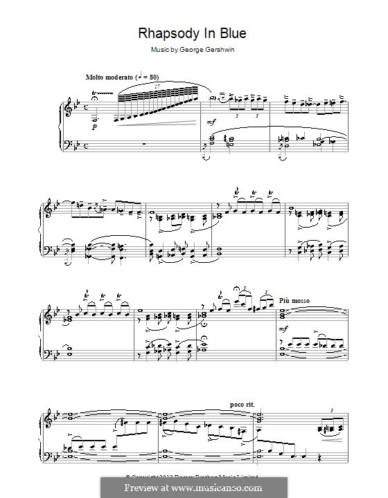Rhapsody in Blue by G. Gershwin sheet music on MusicaNeo Rhapsody in Blue by G. Gershwin sheet music on MusicaNeo