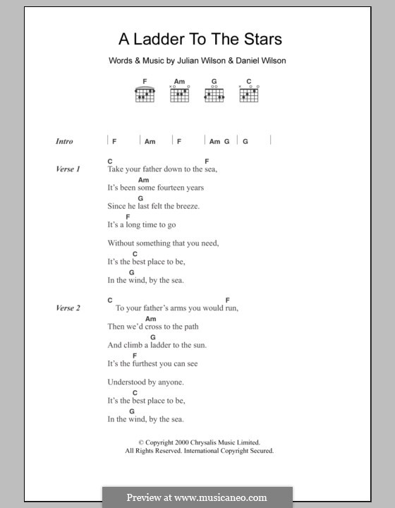 A Ladder to the Stars (Grand Drive): Lyrics and chords by Daniel Wilson, Julian Wilson