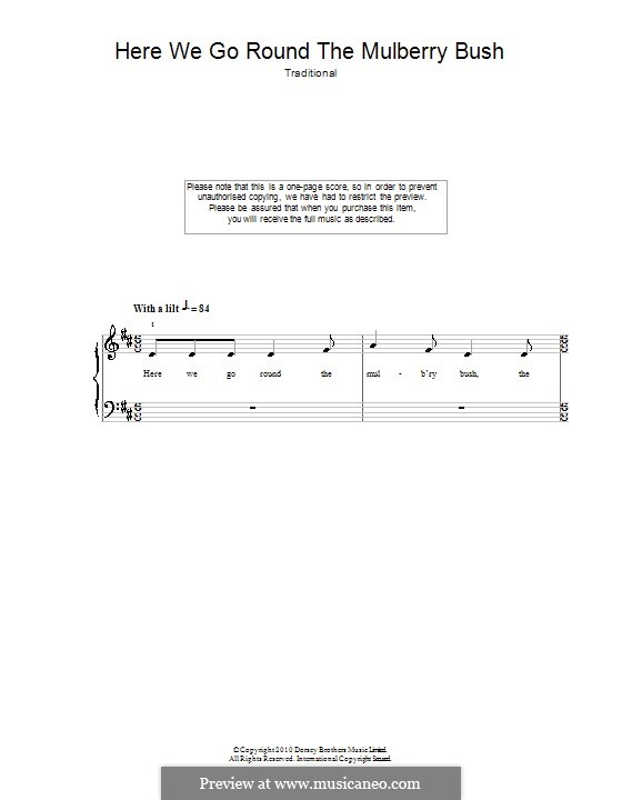 The Mulberry Bush: For easy piano by folklore