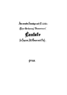 Tue Rechnung! Donnerwort, BWV 168: Full score by Johann Sebastian Bach