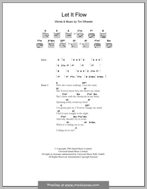 Let It Flow (Ash): Lyrics and chords by Tim Wheeler