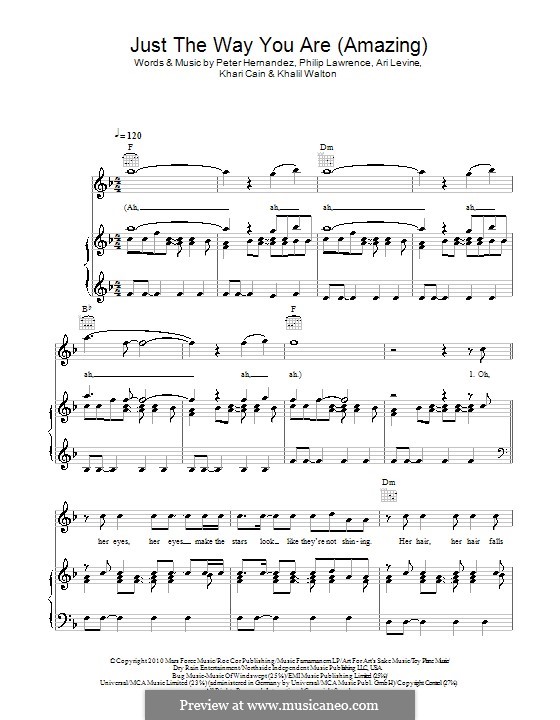 Just The Way You Are Chords Sheet and Chords Collection