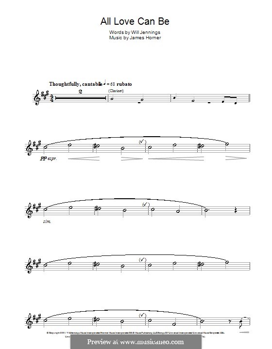All Love Can Be (from A Beautiful Mind): For alto saxophone by James Horner