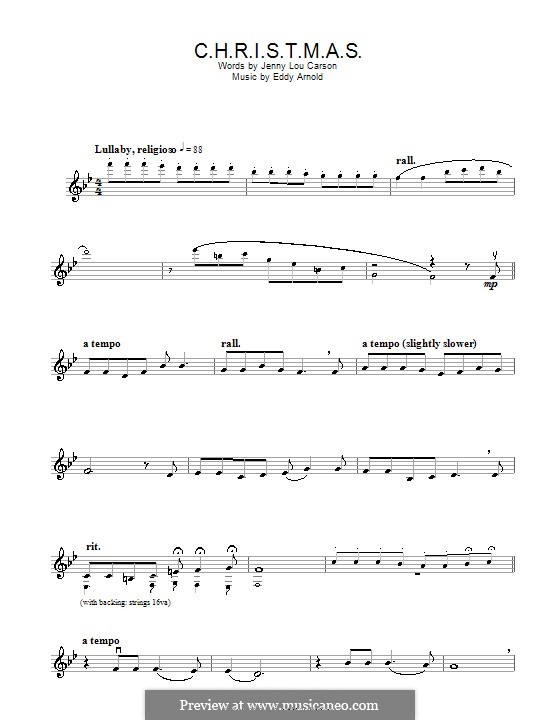 C-H-R-I-S-T-M-A-S (Perry Como): For violin by Eddy Arnold