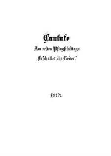 Erschallet, ihr Lieder, erklinget, ihr Saiten!, BWV 172: Full score by Johann Sebastian Bach