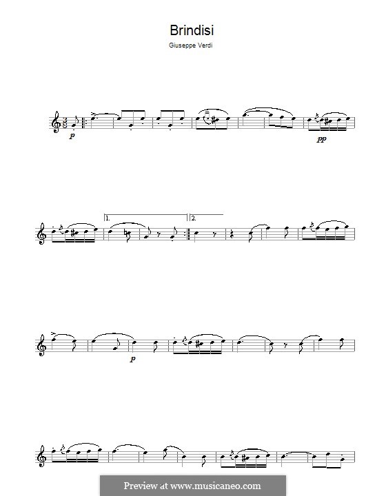 Libiamo ne'lieti calici (Brindisi): For alto saxophone by Giuseppe Verdi